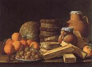 MELeNDEZ, Luis Still life with Oranges and Walnuts France oil painting reproduction